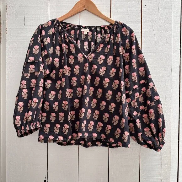 Pink Chicken Ava Top in Navy Floral Drop - Picture 3 of 8